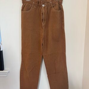 12th Tribe Tan paperbag Waist Pants